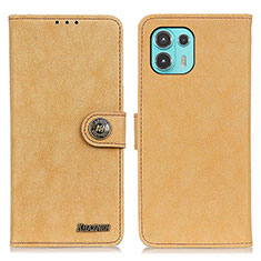 Custodia Portafoglio In Pelle Cover con Supporto A01D per Motorola Moto Edge 20 Lite 5G Oro