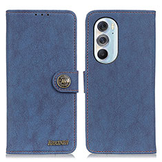 Custodia Portafoglio In Pelle Cover con Supporto A01D per Motorola Moto Edge 30 Pro 5G Blu