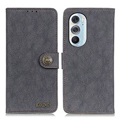Custodia Portafoglio In Pelle Cover con Supporto A01D per Motorola Moto Edge 30 Pro 5G Nero