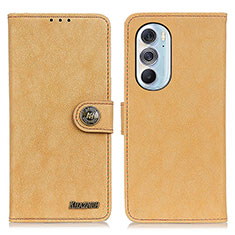 Custodia Portafoglio In Pelle Cover con Supporto A01D per Motorola Moto Edge 30 Pro 5G Oro