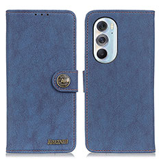 Custodia Portafoglio In Pelle Cover con Supporto A01D per Motorola Moto Edge X30 5G Blu