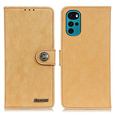 Custodia Portafoglio In Pelle Cover con Supporto A01D per Motorola Moto G22 Oro
