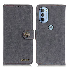 Custodia Portafoglio In Pelle Cover con Supporto A01D per Motorola Moto G41 Nero