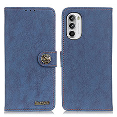 Custodia Portafoglio In Pelle Cover con Supporto A01D per Motorola MOTO G52 Blu
