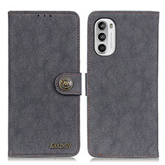 Custodia Portafoglio In Pelle Cover con Supporto A01D per Motorola MOTO G52 Nero