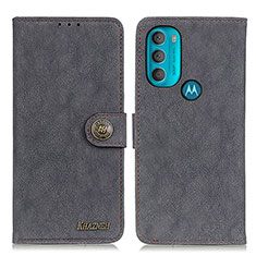 Custodia Portafoglio In Pelle Cover con Supporto A01D per Motorola Moto G71 5G Nero