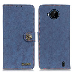 Custodia Portafoglio In Pelle Cover con Supporto A01D per Nokia C20 Plus Blu