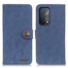 Custodia Portafoglio In Pelle Cover con Supporto A01D per Oppo A54 5G Blu