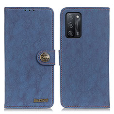 Custodia Portafoglio In Pelle Cover con Supporto A01D per Oppo A56 5G Blu