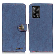 Custodia Portafoglio In Pelle Cover con Supporto A01D per Oppo A95 4G Blu