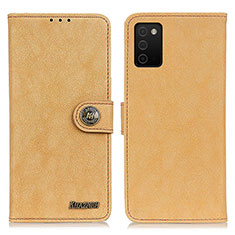 Custodia Portafoglio In Pelle Cover con Supporto A01D per Samsung Galaxy A02s Oro