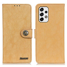 Custodia Portafoglio In Pelle Cover con Supporto A01D per Samsung Galaxy A53 5G Oro