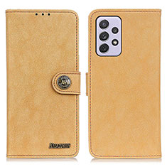 Custodia Portafoglio In Pelle Cover con Supporto A01D per Samsung Galaxy A73 5G Oro