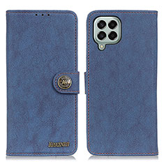 Custodia Portafoglio In Pelle Cover con Supporto A01D per Samsung Galaxy M33 5G Blu