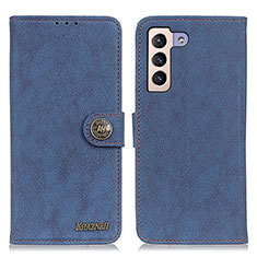 Custodia Portafoglio In Pelle Cover con Supporto A01D per Samsung Galaxy S21 5G Blu