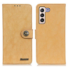 Custodia Portafoglio In Pelle Cover con Supporto A01D per Samsung Galaxy S22 5G Oro