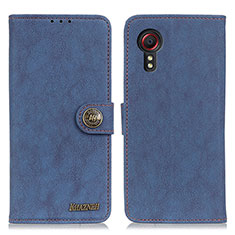 Custodia Portafoglio In Pelle Cover con Supporto A01D per Samsung Galaxy XCover 5 SM-G525F Blu