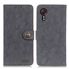 Custodia Portafoglio In Pelle Cover con Supporto A01D per Samsung Galaxy XCover 5 SM-G525F Nero
