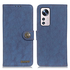 Custodia Portafoglio In Pelle Cover con Supporto A01D per Xiaomi Mi 12 5G Blu