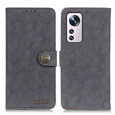 Custodia Portafoglio In Pelle Cover con Supporto A01D per Xiaomi Mi 12 5G Nero