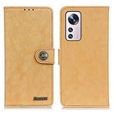Custodia Portafoglio In Pelle Cover con Supporto A01D per Xiaomi Mi 12 5G Oro