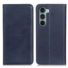 Custodia Portafoglio In Pelle Cover con Supporto A02D per Motorola Moto Edge S30 5G Blu