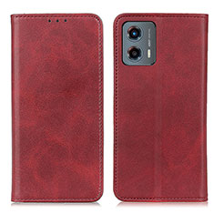 Custodia Portafoglio In Pelle Cover con Supporto A02D per Motorola Moto G 5G (2023) Rosso