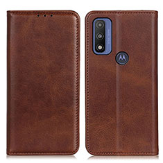 Custodia Portafoglio In Pelle Cover con Supporto A02D per Motorola Moto G Pure Marrone