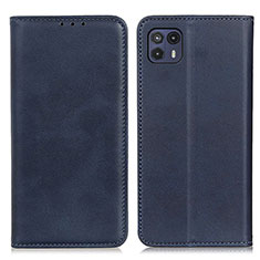 Custodia Portafoglio In Pelle Cover con Supporto A02D per Motorola Moto G50 5G Blu
