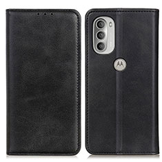 Custodia Portafoglio In Pelle Cover con Supporto A02D per Motorola Moto G51 5G Nero