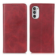 Custodia Portafoglio In Pelle Cover con Supporto A02D per Motorola Moto G71s 5G Rosso