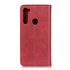 Custodia Portafoglio In Pelle Cover con Supporto A02D per Motorola Moto One Fusion Plus Rosso