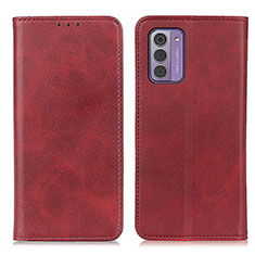 Custodia Portafoglio In Pelle Cover con Supporto A02D per Nokia G310 5G Rosso