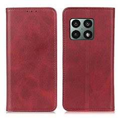 Custodia Portafoglio In Pelle Cover con Supporto A02D per OnePlus 10 Pro 5G Rosso