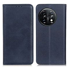 Custodia Portafoglio In Pelle Cover con Supporto A02D per OnePlus 11 5G Blu
