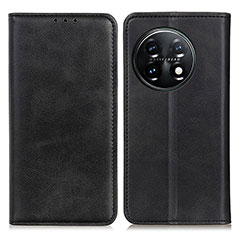 Custodia Portafoglio In Pelle Cover con Supporto A02D per OnePlus 11 5G Nero