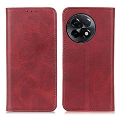 Custodia Portafoglio In Pelle Cover con Supporto A02D per OnePlus 11R 5G Rosso