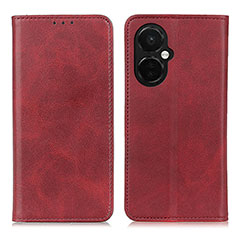 Custodia Portafoglio In Pelle Cover con Supporto A02D per OnePlus Nord CE 3 Lite 5G Rosso