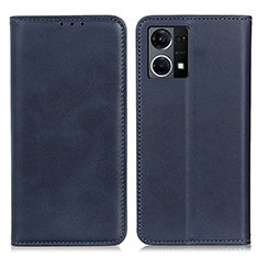 Custodia Portafoglio In Pelle Cover con Supporto A02D per Oppo F21 Pro 4G Blu