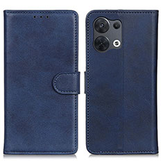 Custodia Portafoglio In Pelle Cover con Supporto A02D per Oppo Reno8 Pro+ Plus 5G Blu