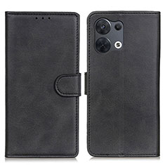 Custodia Portafoglio In Pelle Cover con Supporto A02D per Oppo Reno8 Pro+ Plus 5G Nero