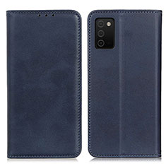 Custodia Portafoglio In Pelle Cover con Supporto A02D per Samsung Galaxy A02s Blu