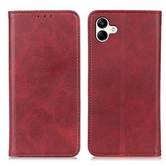 Custodia Portafoglio In Pelle Cover con Supporto A02D per Samsung Galaxy A04E Rosso