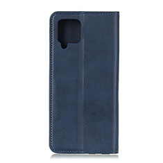 Custodia Portafoglio In Pelle Cover con Supporto A02D per Samsung Galaxy A42 5G Blu