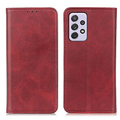 Custodia Portafoglio In Pelle Cover con Supporto A02D per Samsung Galaxy A73 5G Rosso