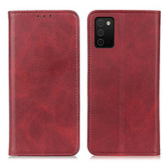 Custodia Portafoglio In Pelle Cover con Supporto A02D per Samsung Galaxy M02s Rosso