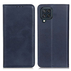 Custodia Portafoglio In Pelle Cover con Supporto A02D per Samsung Galaxy M32 4G Blu