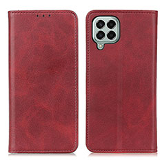 Custodia Portafoglio In Pelle Cover con Supporto A02D per Samsung Galaxy M33 5G Rosso