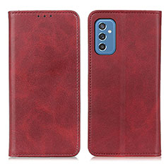 Custodia Portafoglio In Pelle Cover con Supporto A02D per Samsung Galaxy M52 5G Rosso