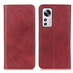 Custodia Portafoglio In Pelle Cover con Supporto A02D per Xiaomi Mi 12 Lite 5G Rosso